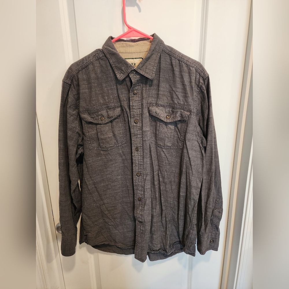 Outdoor Life Grey Long Sleeve Button Down Shirt